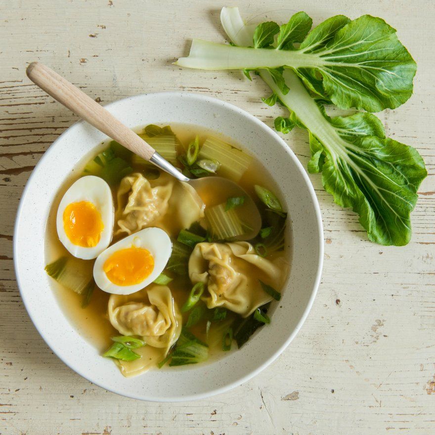 Chinese soep met wontons
