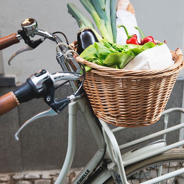 Bicycle basket, willow, small  