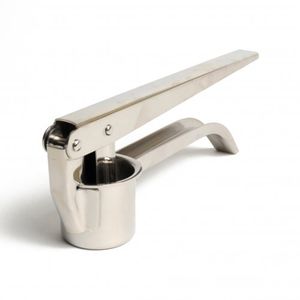 Garlic press, stainless steel