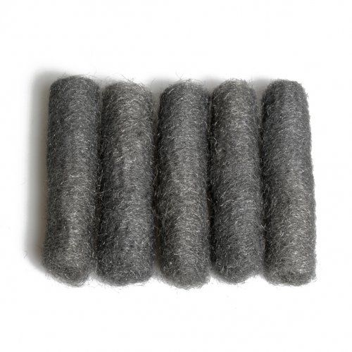 Rouleaux de laine d'acier, par lot de 5