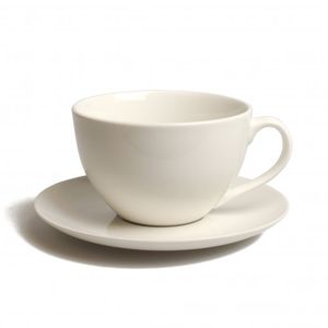 Cup and saucer extra large 'Cameo', porcelain