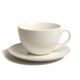 Tasse et sous-tasse très grand format 'Cameo' en porcelaine blanche