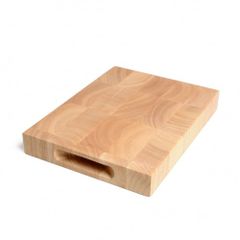 Planche à découper, bois d’hévéa, 16,5 x 21,5 cm.