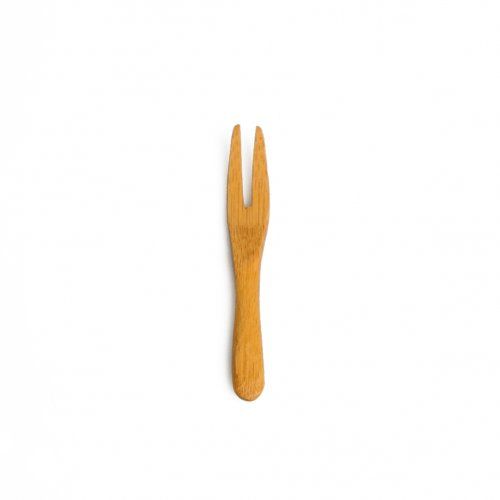 Amuse fork, bamboo, 9 cm