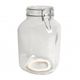 Clip top jar, glass, square, 3 l