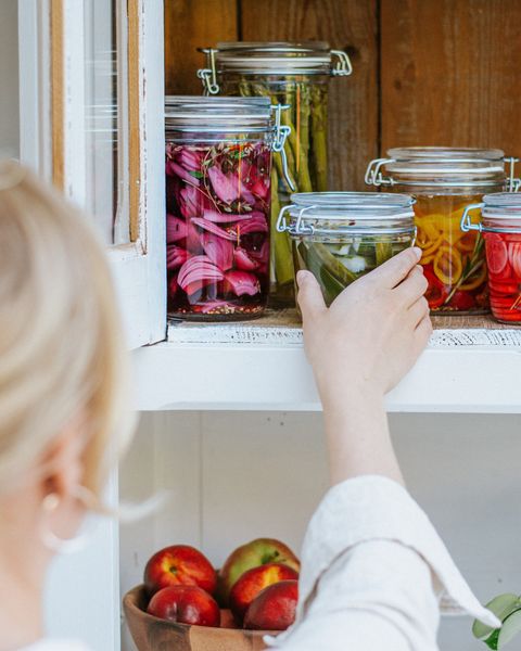 Clip top jar, glass, square, 3 l