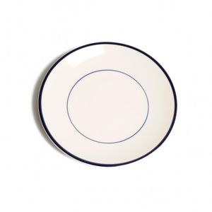 Bord ontbijt 'Rand', aardewerk, donkerblauw, Ø 22 cm