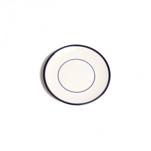 Bordje gebak 'Rand', aardewerk, donkerblauw, Ø 15,5 cm 