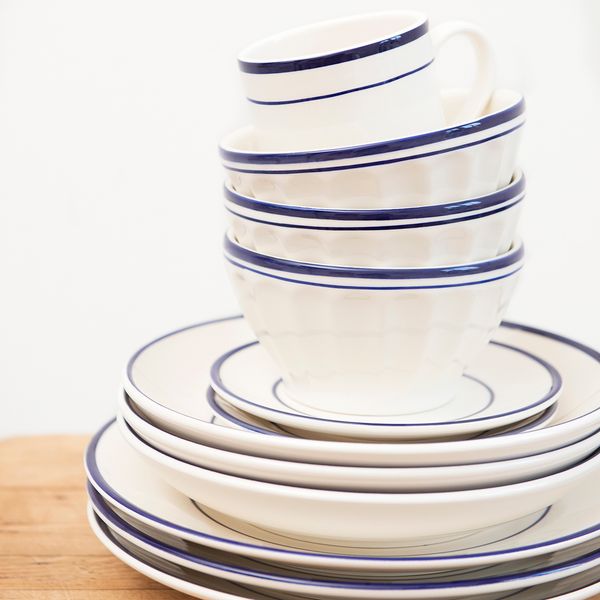 Tasse 'Bord', faïence, bleu foncé, Ø 9 cm
