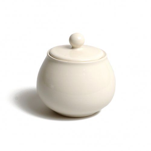 Sucrier 'Cameo' en porcelaine blanche, Ø 9 cm