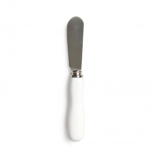 Butter knife, stainless steel with porcelain, 13.5 cm