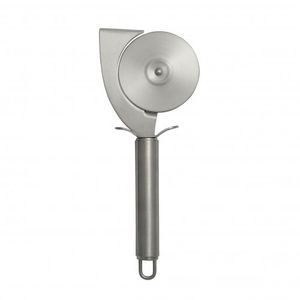 Pizza cutter with extra knife, stainless steel 