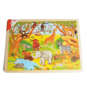 Puzzle animaux africains, bois, 48 pièces