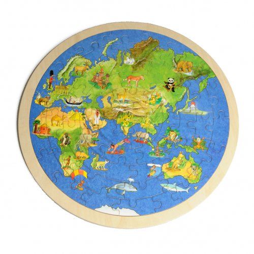 Puzzel wereld, rond