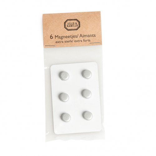 Magneetjes, rond, extra sterk, set van 6 stuks