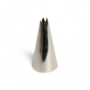 Nozzle with serrated opening, small, stainless steel