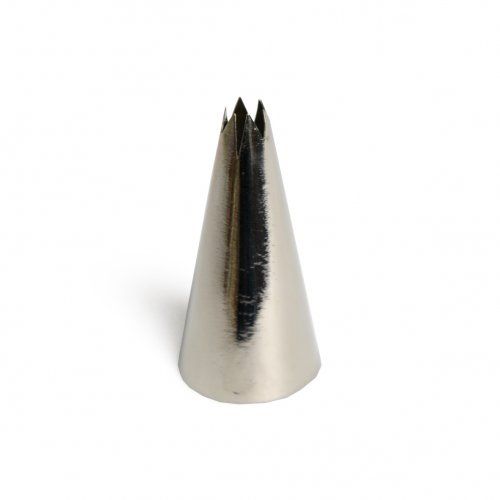 Nozzle with serrated opening, small, stainless steel