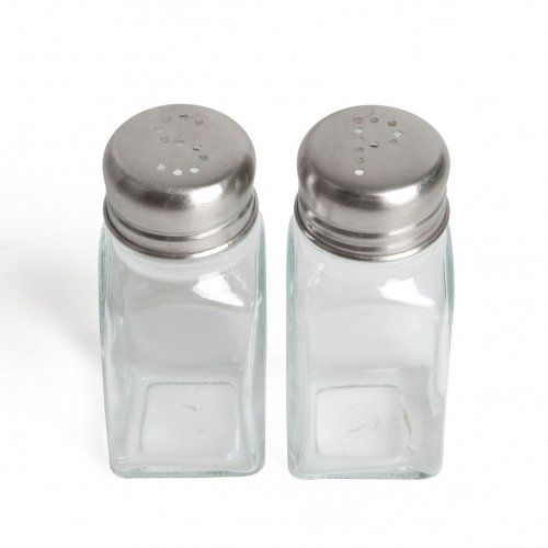 Salt and pepper set, glass