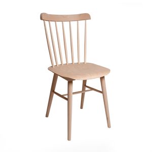 Chair 35, beech, untreated, wooden seat