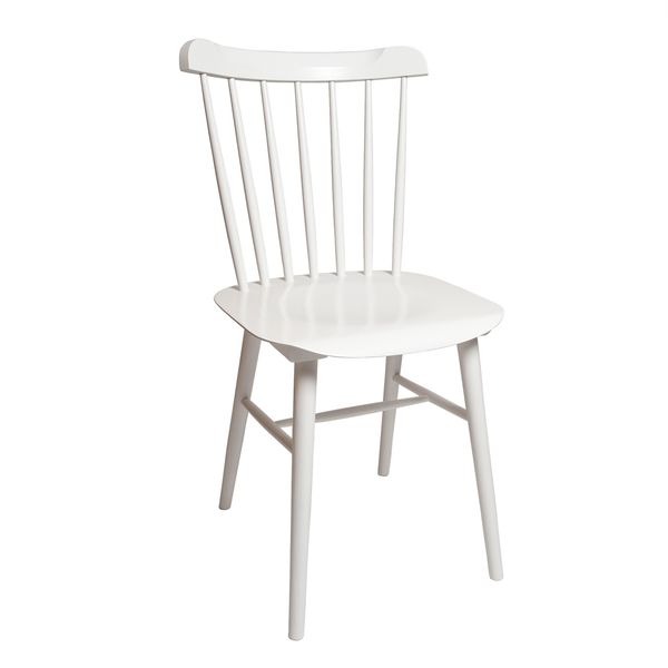 Chair 35, beech, white lacquer, wooden seat