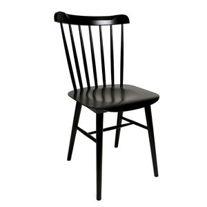 Chair 35, beech, black lacquer, wooden seat