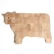 Snijplank koe, rubberhout, 43,5 x 26 cm