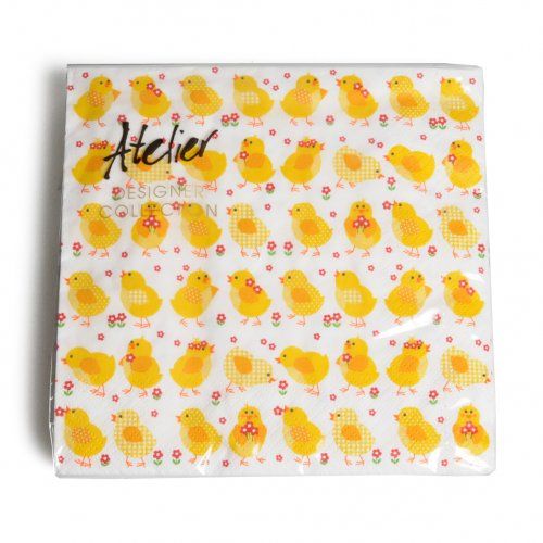 Serviettes en papier, jaune  Serviettes de table & ronds de serviette chez  Dille & Kamille