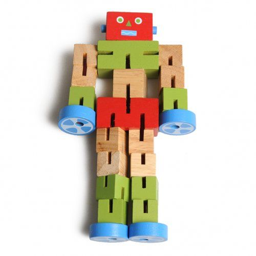 Precies leeg Toestand Robot hout, elastisch | Speelgoed vanaf 3 jaar | Dille & Kamille