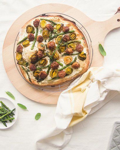 Schneide-/Pizzabrett, Buchenholz, Ø 40 cm