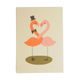 Carte, flamands roses amoureux