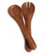 Lettuce cutlery, 2-piece, acacia, convex