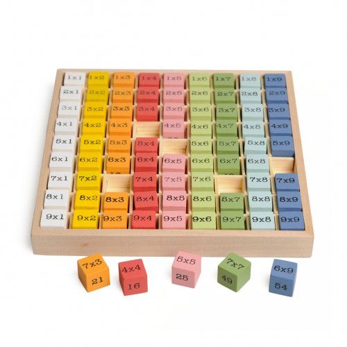Rekenspel, hout, 3+