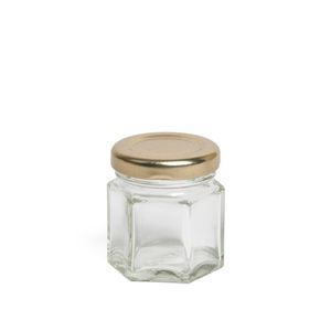 Jar with facets and lid, mini, 45 ml