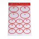 Etiquettes, blanc, dessin de fruits rouges, 13 pcs