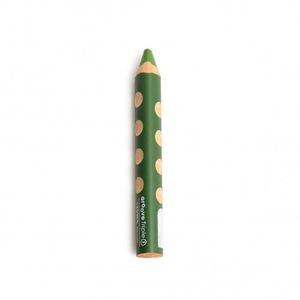Colour pencil 3 in 1, ergonomic grip, olive green 