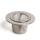 Tea strainer with wide rim, stainless steel