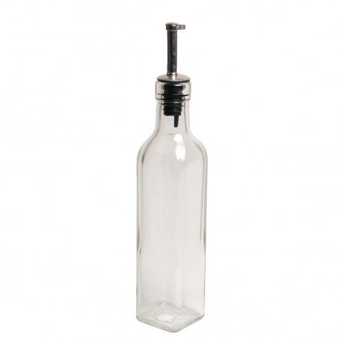 Image of Olie- of azijnflesje, glas, vierkant 250 ml