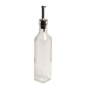 Öl- und Essigflasche, Glas, quadratisch, 250 ml