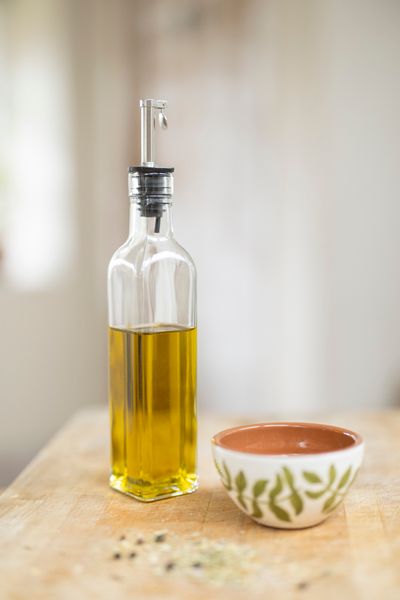 Öl- und Essigflasche, Glas, quadratisch, 250 ml