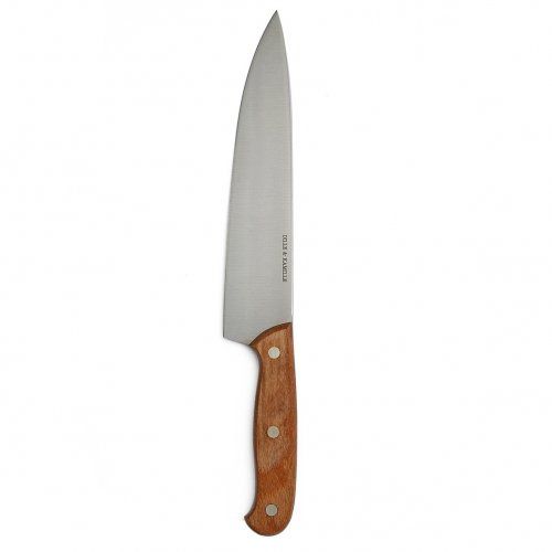Couteau chef de cuisine professionnel avec manche en bois