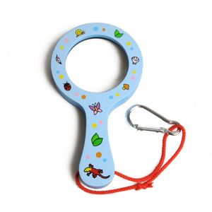 Magnifying lens holder, wildlife, blue