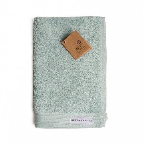 Serviette d'invité, coton bio, vert céladon, 30 x 50 cm