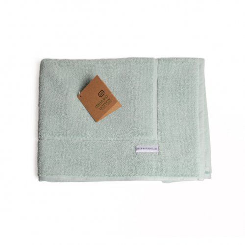 Tapis de bain, coton bio, vert céladon, 50 cm x 85 cm