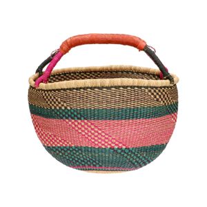 Dyed savanna grass Bolga basket/shopping bag, Ø 36 cm