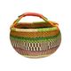 Dyed savanna grass Bolga basket/shopping bag, Ø 36 cm