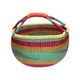 Dyed savanna grass Bolga basket/shopping bag, Ø 36 cm