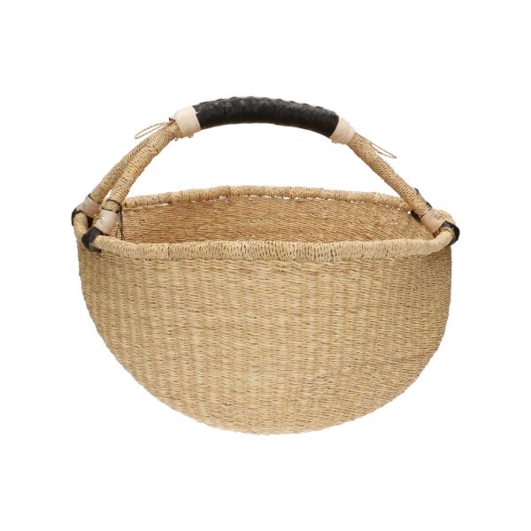 Bolga basket/shopping basket, savannah grass, round | Bags | Dille