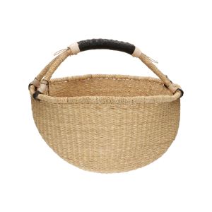 Bolga basket/shopping basket, savannah grass, round