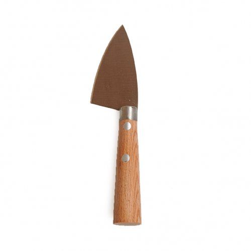 Kaasmes/-bijltje voor harde kazen, beukenhouten handvat, 15,5 cm