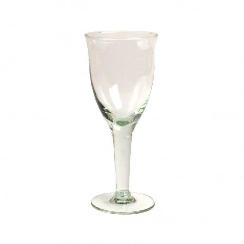 Wijnglas, groot, groen gerecycled glas | Glaswerk | Dille &